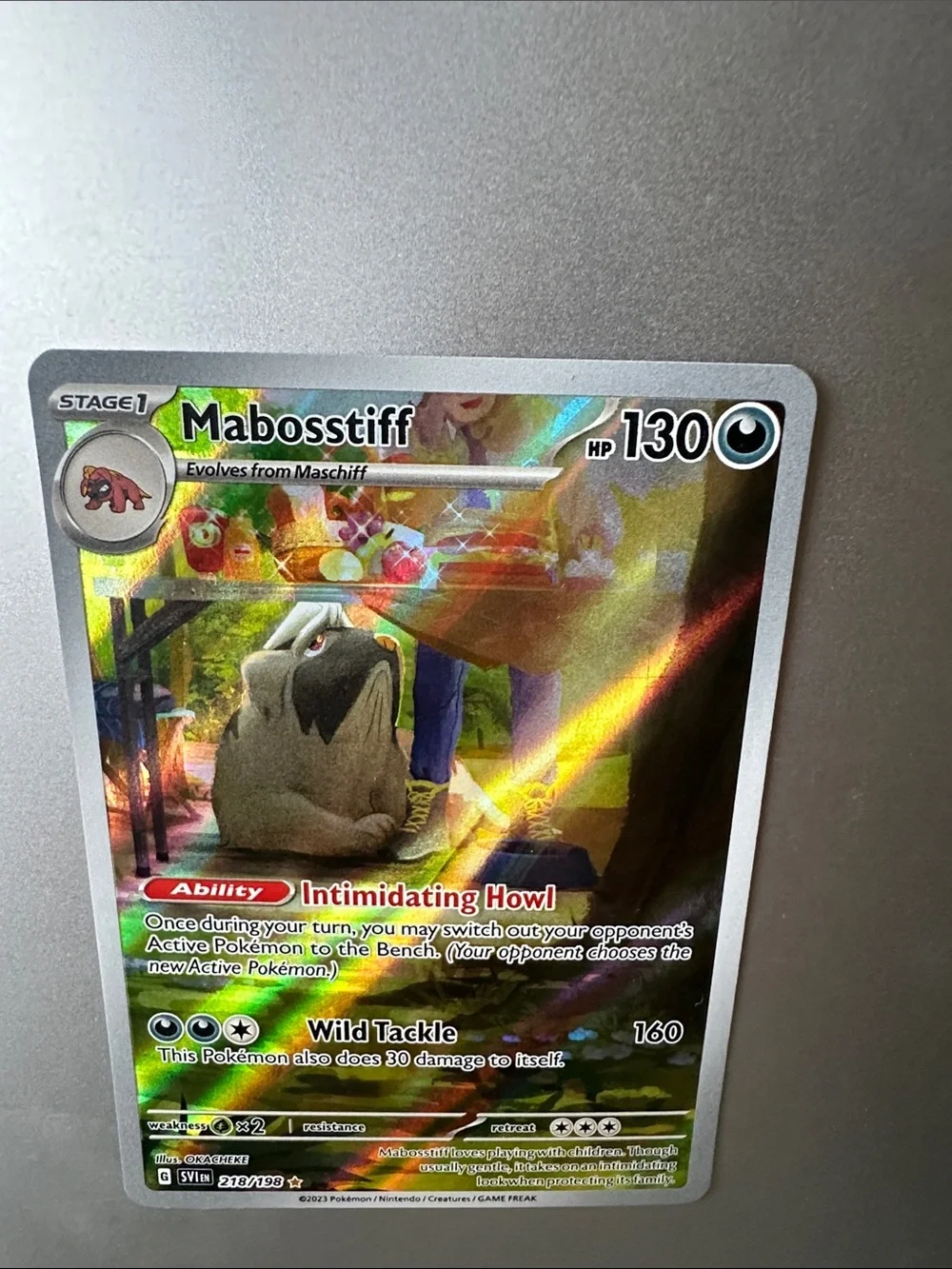 Mabosstiff Holo Rare Pokémon Card